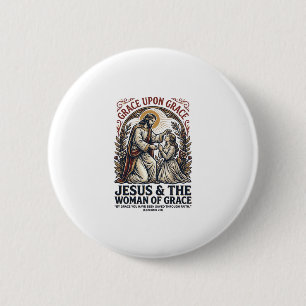 Jesus Menopause Midlife Frauen Ermutigung Shirt Button