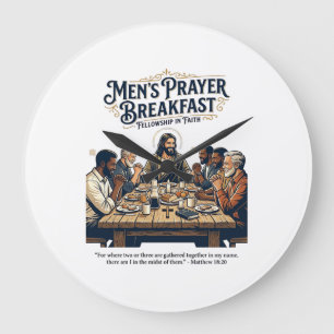 Jesus Mens Gruppe Brüderschaft Retreat T-Shirt Ins Große Wanduhr