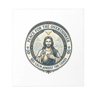 Jesus Mental Health Affirmationen T-Shirt Inspirie Notizblock
