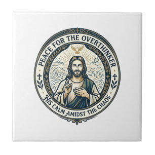 Jesus Mental Health Bekräftigungen T-Shirt Inspiri Fliese