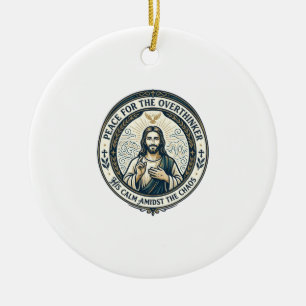 Jesus Mental Health Bekräftigungen T-Shirt Inspiri Keramik Ornament