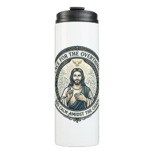 Jesus Mental Health Bekräftigungen T-Shirt Inspiri Thermosbecher