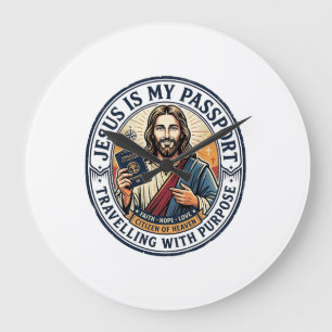 Jesus Missionar Globales Missions-Shirt Christlich Große Wanduhr