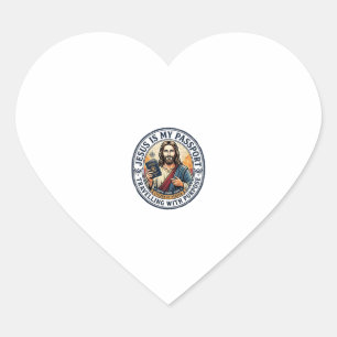 Jesus Missionar Globales Missions-Shirt Christlich Herz-Aufkleber