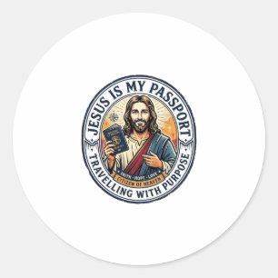 Jesus Missionar Globales Missions-Shirt Christlich Runder Aufkleber