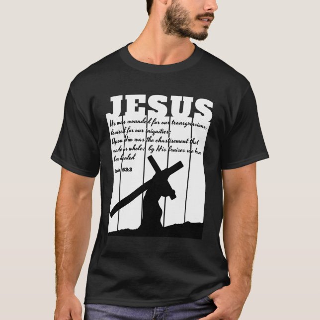 JESUS mit Bibelquotierung Isaiah 533 T-Shirt (Vorderseite)