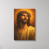 Jesus mit der Krone von Thorns im warmen klassisch