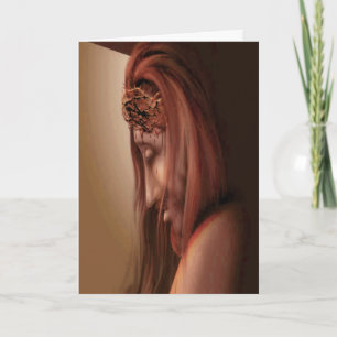 Jesus mit Dornen 2 Grußkarte Karte