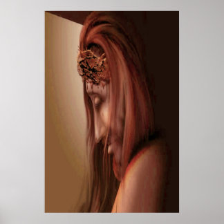 Jesus mit Dornen am Kopf Poster