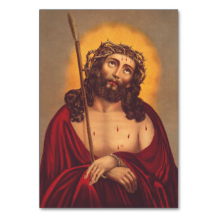 Jesus mit Dornen gekrönt Traurige Kunst Tischnummer