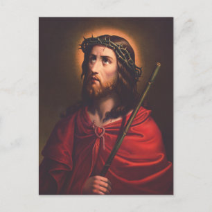 Jesus mit Dornenkrone Postkarte