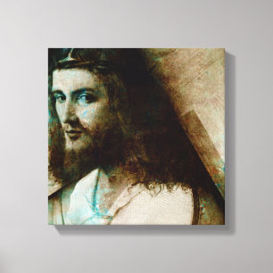 Jesus mit Kreuz Leinwanddruck