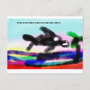 Jesus mit uns postkarte
