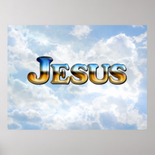 Jesus mit Wolken - Poster