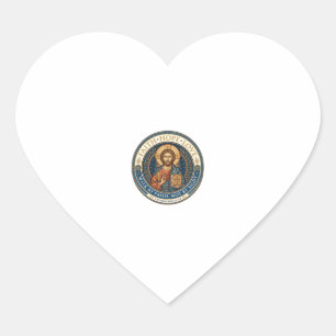 Jesus Mönchische Kontemplative Spiritualität Grafi Herz-Aufkleber