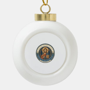 Jesus Mönchische Kontemplative Spiritualität Grafi Keramik Kugel-Ornament