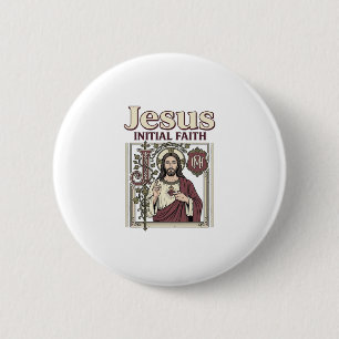 Jesus-Monogramm Anfangs Glaubens Jesus-Monogramm I Button