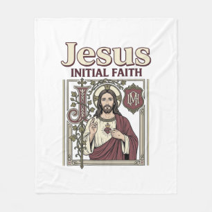 Jesus-Monogramm Anfangs Glaubens Jesus-Monogramm I Fleecedecke