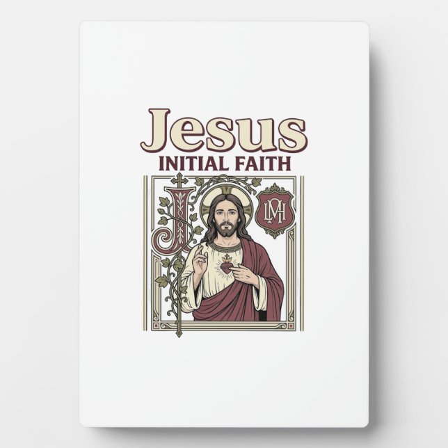 Jesus-Monogramm Anfangs Glaubens Jesus-Monogramm I Fotoplatte (Vorderseite)