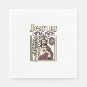 Jesus-Monogramm Anfangs Glaubens Jesus-Monogramm I Serviette