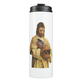 Jesus Moo Deng Bouncy Pig, Niedlicher Baby Hippo T Thermosbecher