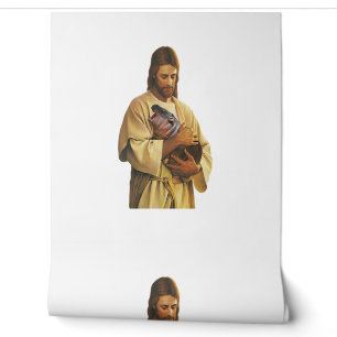 Jesus Moo Deng hüpfendes Schwein, süßes Baby-Nilpf Tapete