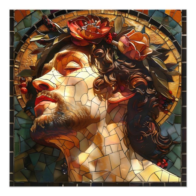 Jesus Mosaic Fotodruck (Vorne)