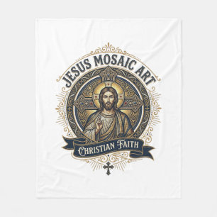 Jesus-Mosaik-Kunst Jesus-Mosaik-Kunst Christlicher Fleecedecke