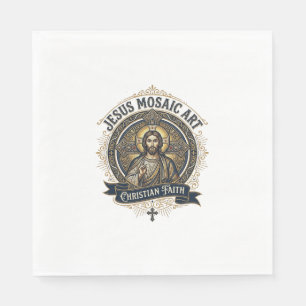 Jesus-Mosaik-Kunst Jesus-Mosaik-Kunst Christlicher Serviette
