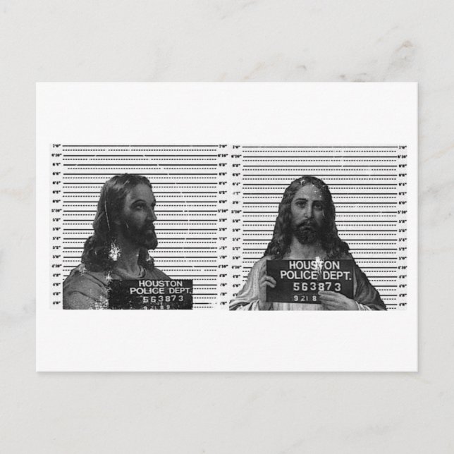Jesus Mugshot Postkarte (Vorderseite)