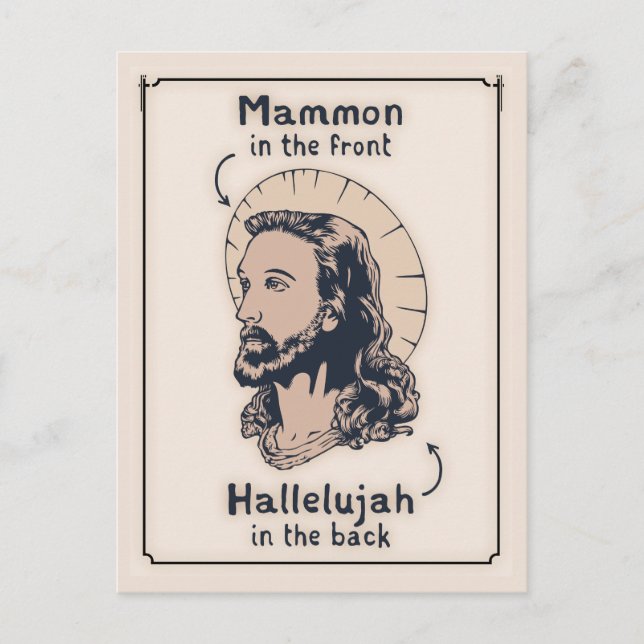 Jesus Mullet Postkarte (Vorderseite)