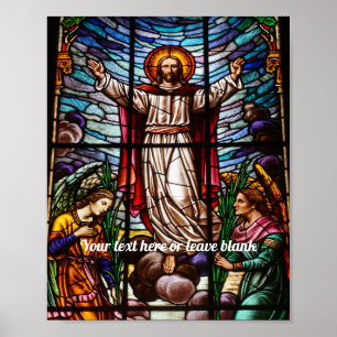 Jésus/Mur religieux - texte modifiable Poster