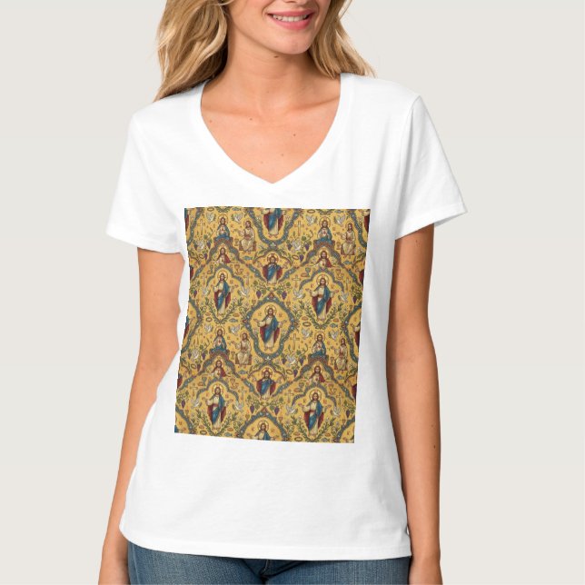 Jesus-Muster T-Shirt (Vorderseite)