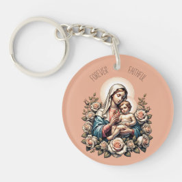 Jesus Mutter und Kind benutzerdefiniert Text relig Schlüsselanhänger