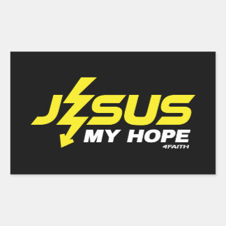 Jesus my Hope Rechteckiger Aufkleber
