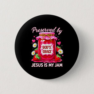 Jesus My Jam Strawberry Coquette Pink Preserved Go Button