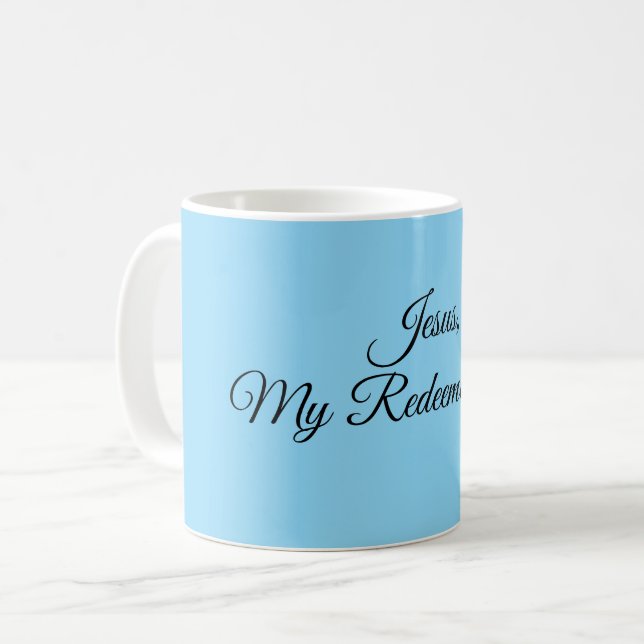 Jesus My Redeemer Mug Kaffeetasse (Vorderseite Links)