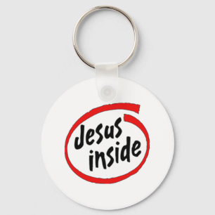 Jesus nach innen schlüsselanhänger