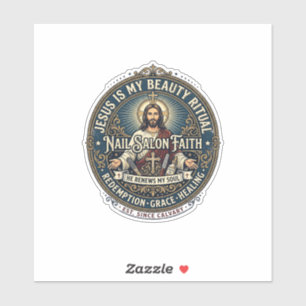 Jesus Nagel Tech Nagel Künstler T-Shirt Inspiriere Aufkleber