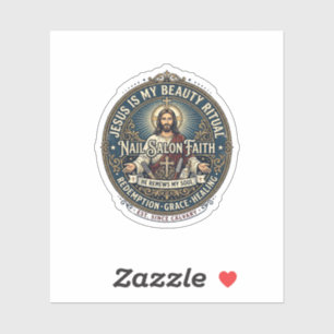 Jesus Nagel Tech Nagel Künstler T-Shirt Inspiriere Aufkleber