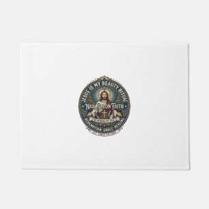 Jesus Nagel Tech Nagel Künstler T-Shirt Inspiriere Fußmatte