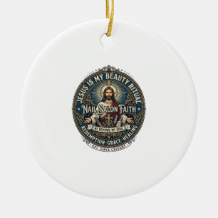 Jesus Nagel Tech Nagel Künstler T-Shirt Inspiriere Keramik Ornament