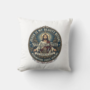 Jesus Nagel Tech Nagel Künstler T-Shirt Inspiriere Kissen