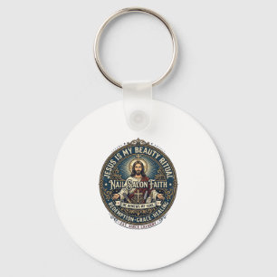 Jesus Nagel Tech Nagel Künstler T-Shirt Inspiriere Schlüsselanhänger