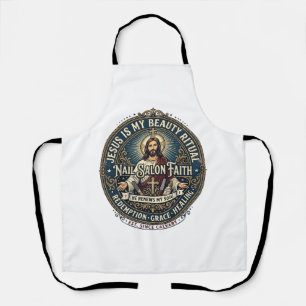 Jesus Nagel Tech Nagel Künstler T-Shirt Inspiriere Schürze