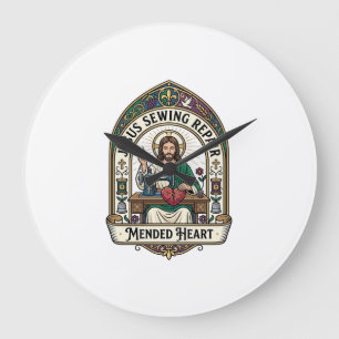 Jesus Nähreparatur Herz Jesu Nähreparatur Große Wanduhr