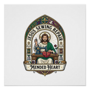 Jesus Nähreparatur Herz Jesu Nähreparatur Poster