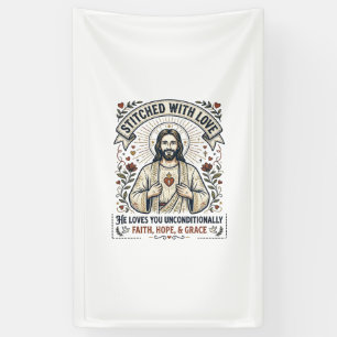 Jesus näht Quilt-Shirt Christliches Grafik_1 Banner