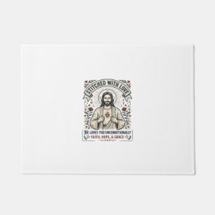 Jesus näht Quilt-Shirt Christliches Grafik_1 Fußmatte