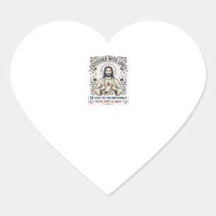Jesus näht Quilt-Shirt Christliches Grafik_1 Herz-Aufkleber